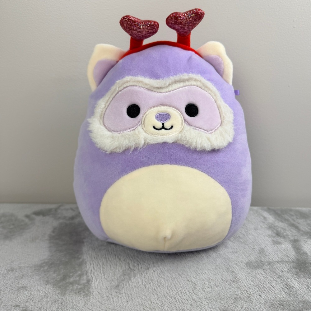 Squishmallows Valentine Pyle the Purple Raccoon Plush 8 inch‎